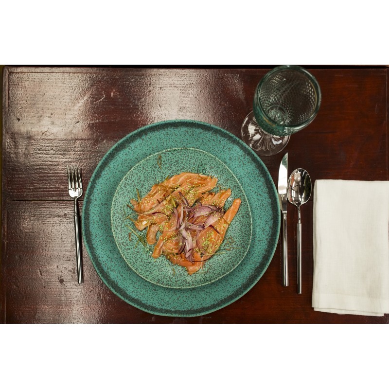 Plato pasta Azul de stoneware Sauvage Ø 28 cm-h 4,5 mm-830 gr. Vista Alegre 37003595 (6 unidades)