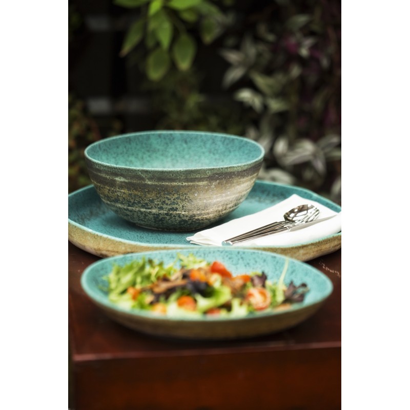 Bol oval Azul de stoneware Sauvage 17cm-h 5,5 mm-45 cl-346 gr. Vista Alegre 37003594 (6 unidades)
