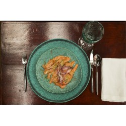 Plato llano Azul de stoneware Sauvage Ø 28 cm-h 2,5 mm-865 gr. Vista Alegre 37003592 (6 unidades)