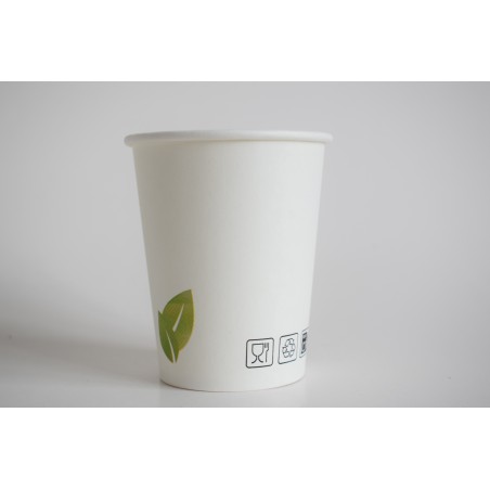 Pot en papier estampe. feuille 8oz (240 ml.) 50 unités