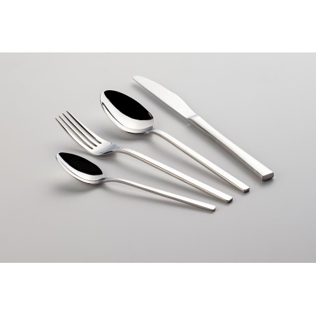 Doce unidades de ROSENHAUS 03090140 Kuadro tenedor mesa acero inoxidable 18/10 4mm 20.6 cm