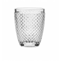 Clear "Diamond" embossed glass. 30 CL. B'GHEST 02490003 (6 units) Vibrant coloured tumbler, originating from the late 19th century in