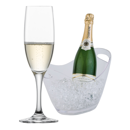 Eimerset und 6 Gläser Cava