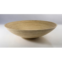 Bol de bambú natural Soai. DimenSiones: Ø 25x7 cm. BIBOL SOAI