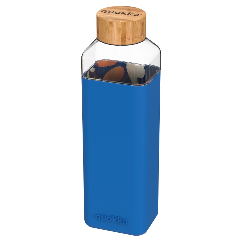 STOR 40023 Bouteille en verre carré avec étui en silicone inner abstract garden 700 ml quokka