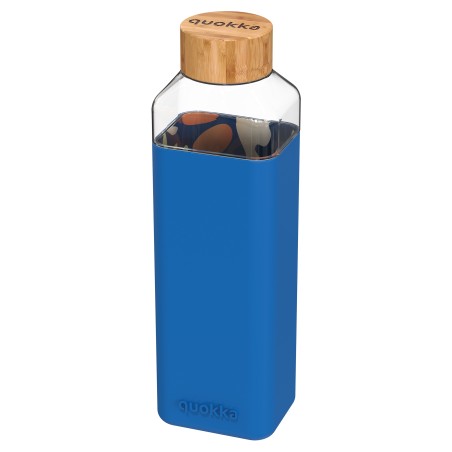 STOR 40023 Bouteille en verre carré avec étui en silicone inner abstract garden 700 ml quokka