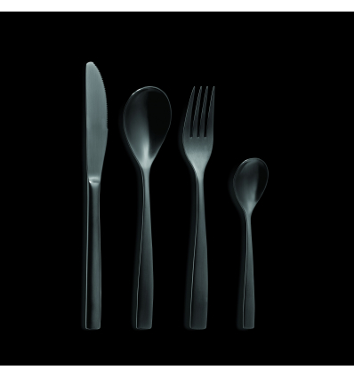 Twelve units of COMAS 61059 Fork lunch barcelona black stainless steel 14cm