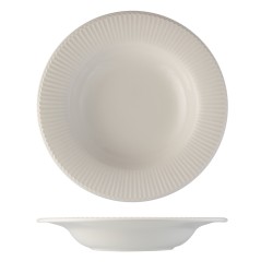Plato hondo sin perla porcelana Blanco "Ayala" Ø 23 cm. B'GHEST 01170378 (6 unidades)