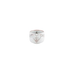 Taza de café moka porcelana decoración navideña Noel. Dimensiones: 6,2 cm x 4,9 cm capacidad 10 cl, peso 100 gr.. Vista Alegre 2