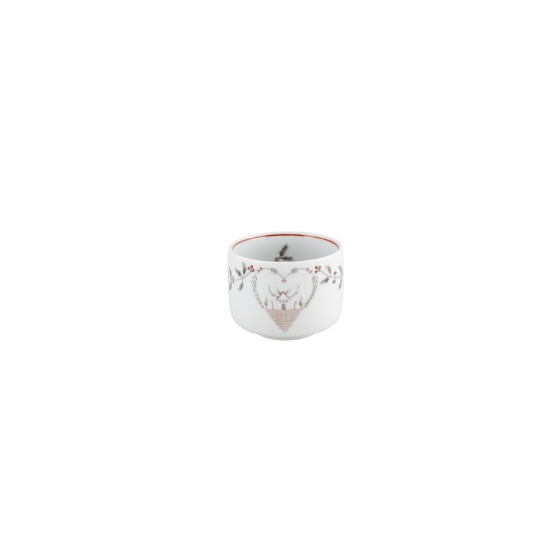 Taza de café moka porcelana decoración navideña Noel. Dimensiones: 6,2 cm x 4,9 cm capacidad 10 cl, peso 100 gr.. Vista Alegre 2