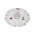 Fuente oval grande porcelana Blanco decoración navideña Noel. Dimensiones: 42,5cm x 32,5 cm x 3,4 cm-1363 gr. Vista Alegre 21126