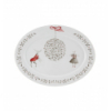 Fuente oval grande porcelana Blanco decoración navideña Noel. Dimensiones: 42,5cm x 32,5 cm x 3,4 cm-1363 gr. Vista Alegre 21126