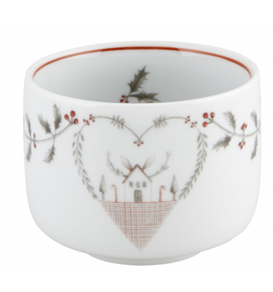 Taza de café moka porcelana decoración navideña Noel. Dimensiones: 6,2 cm x 4,9 cm capacidad 10 cl, peso 100 gr.. Vista Alegre 2