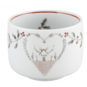 Taza de café moka porcelana decoración navideña Noel. Dimensiones: 6,2 cm x 4,9 cm capacidad 10 cl, peso 100 gr.. Vista Alegre 2