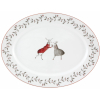 Fuente oval mediana porcelana Blanco decoración navideña Noel. Dimensiones: 32,6 cm x 24,8 cm x 2,6 cm-1318 gr. Vista Alegre 211