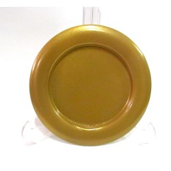 Plato llano Metálico galvanizado Dorado Ø 16 cm. ARAS METAL 92016 GOLD (1 unidad)