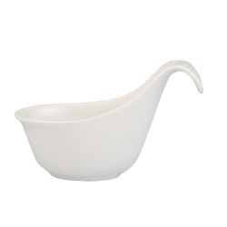 Salsera ballena porcelana Blanco 9x16 cm. B'GHEST 01170310 (6 unidades)