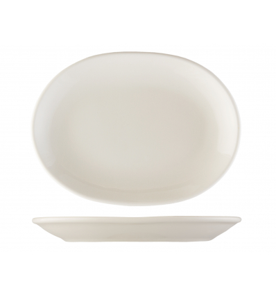 Fuente oval llana porcelana Blanco City 20.5x14.5 cm. B'GHEST 01170266 (1 unidad)