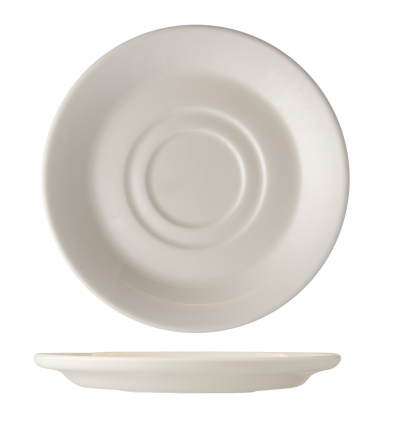Six units of B'GHEST 01170100 Coffee plate 13.75 cm duoma