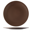Plate en porcelaine brune / gris 28 cm. B'ghest 01170331 (6 unités)