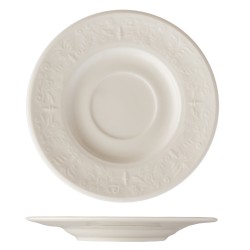 Teb for tea cup and white porcelain coffee with karla engraving 15.8 cm. B'Ghest 01170106 (6 units)