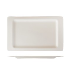 Fuente rectangular porcelana Blanco Duoma 33x20cm. B'GHEST 01170131 (6 unidades)