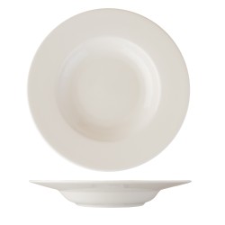 Plato hondo porcelana Blanco Duoma Ø25,5 cm. B'GHEST 01170156 (6 unidades)