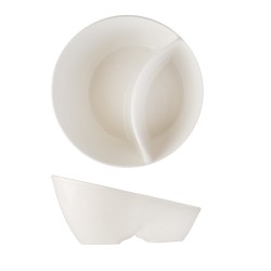 Bol con dos compartimentos porcelana Blanco Universal Ø 20 cm. B'GHEST 01170165 (6 unidades)