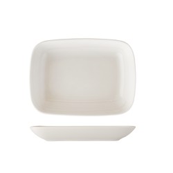 Fuente rectangular honda de porcelana Blanco Rio 14x10x3 cm. B'GHEST 01170197 (6 unidades)