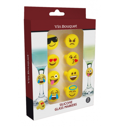 Marca copas emoticonos de silicona 8 unidades VIN BOUQUET FIA 148