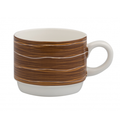 Tasse de corde de décoration de thé en porcelaine blanche Brown Duoma22 Cl. B'ghest 01170180 (6 unités)
