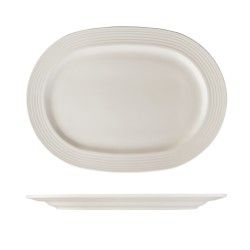 Fuente oval porcelana Blanco Forum 20x14 cm. ROSENHAUS 01010035  (6 unidades)