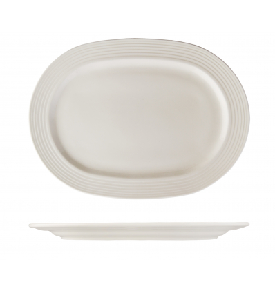 Fuente oval porcelana Blanco Forum 31.5x23 cm. ROSENHAUS 01010037 (6 unidades)