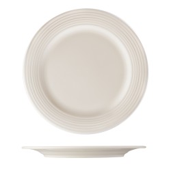Porcelain white plate forum 25 cm. Rosenhaus 01010044 (6 units)
