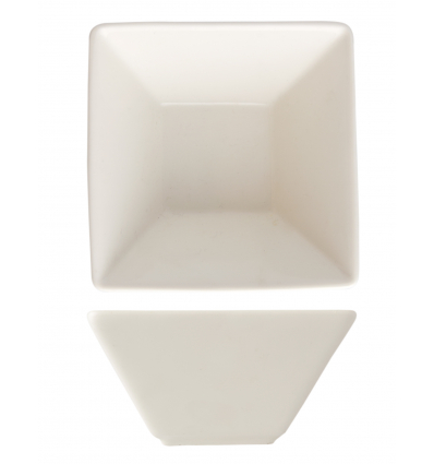 Bol mini cuadrado porcelana Blanco apilable Glubel 9x9 cm. B'GHEST 01170150 ( 6 unidades)