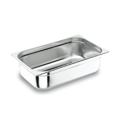 LACOR 66112Z Cubeta GN 1/1 perforada. Profundidad 10 cm. Acero Inoxidable