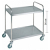 APS Carro servicio acero inox 2 niveles desmontable 91x59 cm h 93 cm