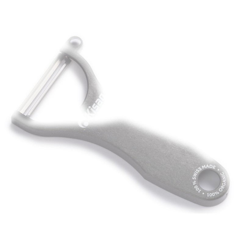 Pelador orgánico liso en color negro. Medida 13 cm.