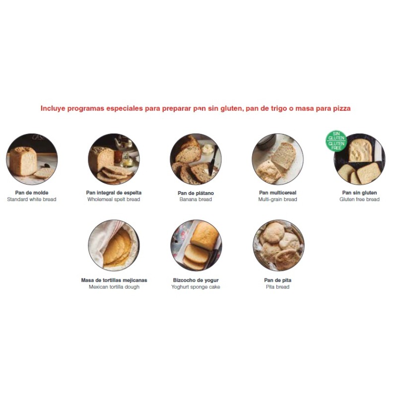 PANIFICADORA AUTOMÁTICA WHITE DE (INCLUYE RECETARIO) LACOR