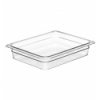 Cubeta GN 1/2 de policarbonato transparente 26.5 x 32.5 x 6,5 cm Capacidad 3.9 L CAMBRO 22CW-135