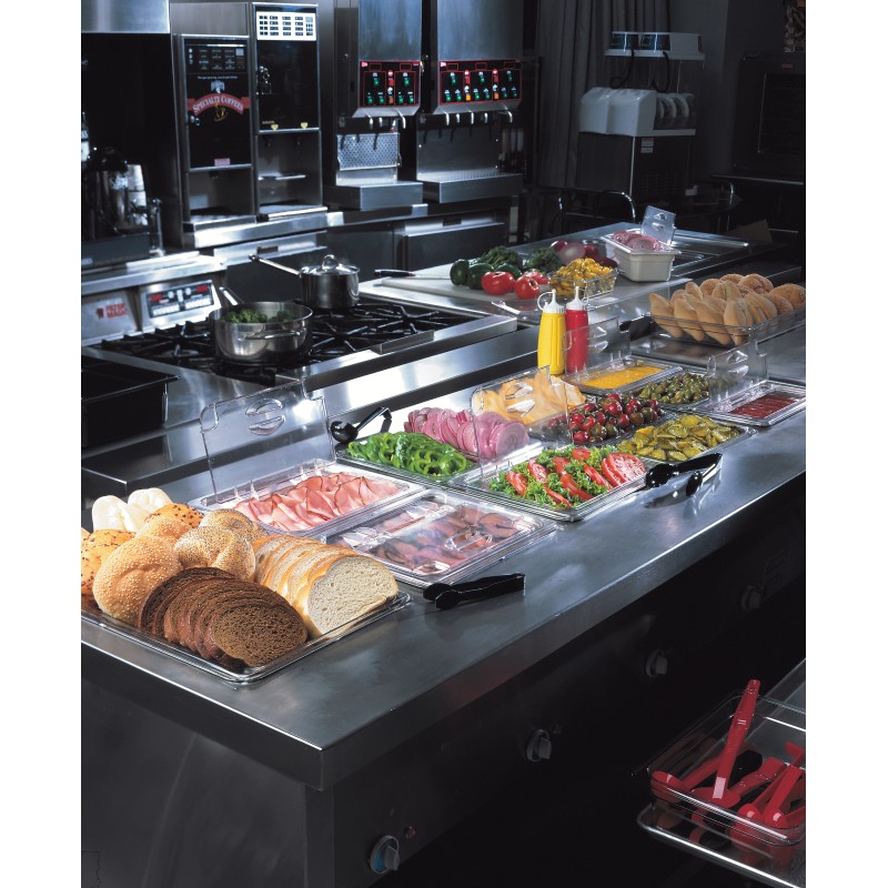 Cubeta GN 1/2 de policarbonato transparente 26.5x32.5x6,5cm. Capacidad 3.9 L