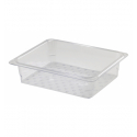 Recipiente colador GN 1/2 - 26,5 x 32.5 x 7,6 cm - Policarbonato Transparente CAMBRO 23CLRCW-135