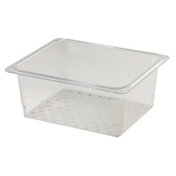 Recipiente colador GN 1/2-26,5x32.5x12.7 cm-Policarbonato Transparente 