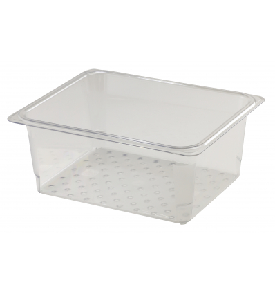 Recipiente colador GN 1/2 - 26,5 x 32.5 x 12.7 cm - Policarbonato Transparente CAMBRO 25CLRCW-135