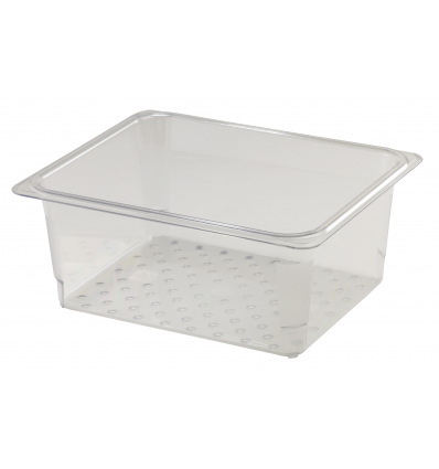 Strainer container GN 1/2 - 26.5 x 32.5 x 12.7 cm - Transparent Polycarbonate CAMBRO 25CLRCW-135