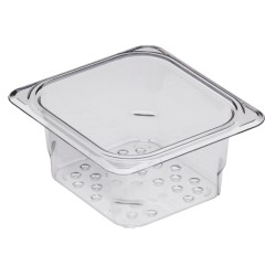CAMBRO 63CLRCW-135 - Recipiente colador GN 1/6 - 16,2 x 17,6 x 7,6 cm - Transparente
