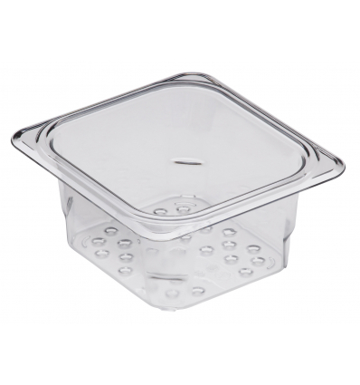 CAMBRO 63CLRCW-135 - Recipiente colador GN 1/6 - 16,2 x 17,6 x 7,6 cm - Transparente