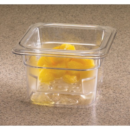 CAMBRO 63CLRCW-135 - Recipiente colador GN 1/6 - 16,2 x 17,6 x 7,6 cm - Transparente