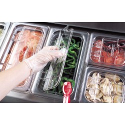 CAMBRO 60CWLN-135 - Tapa FlipLid con muesca GN 1/6 - 16,2 x 17,6 x 2,2 cm - Transparente