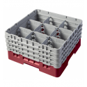 CAMBRO 9S800-416 - Cesta de lavado 9 comp. 4 alturas - 14,8 cm Ø máx. - alt. máx. 21,7 cm - 50 x 50 x 26,7 cm - Arándano